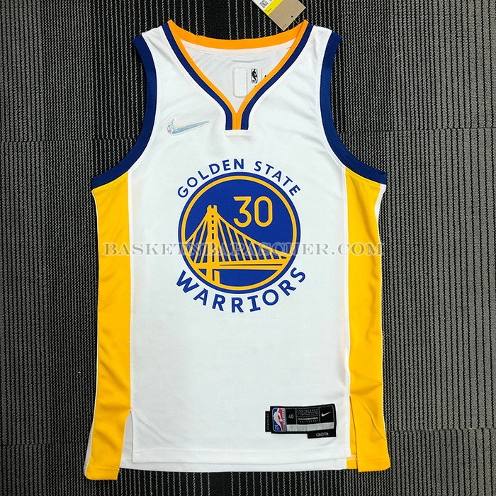 Maillot Golden State Warriors Stephen Curry 2974th 3 Points Blanc